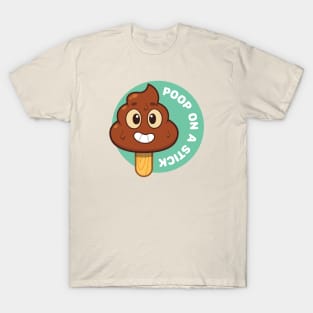 Poop on Stick Circle T-Shirt